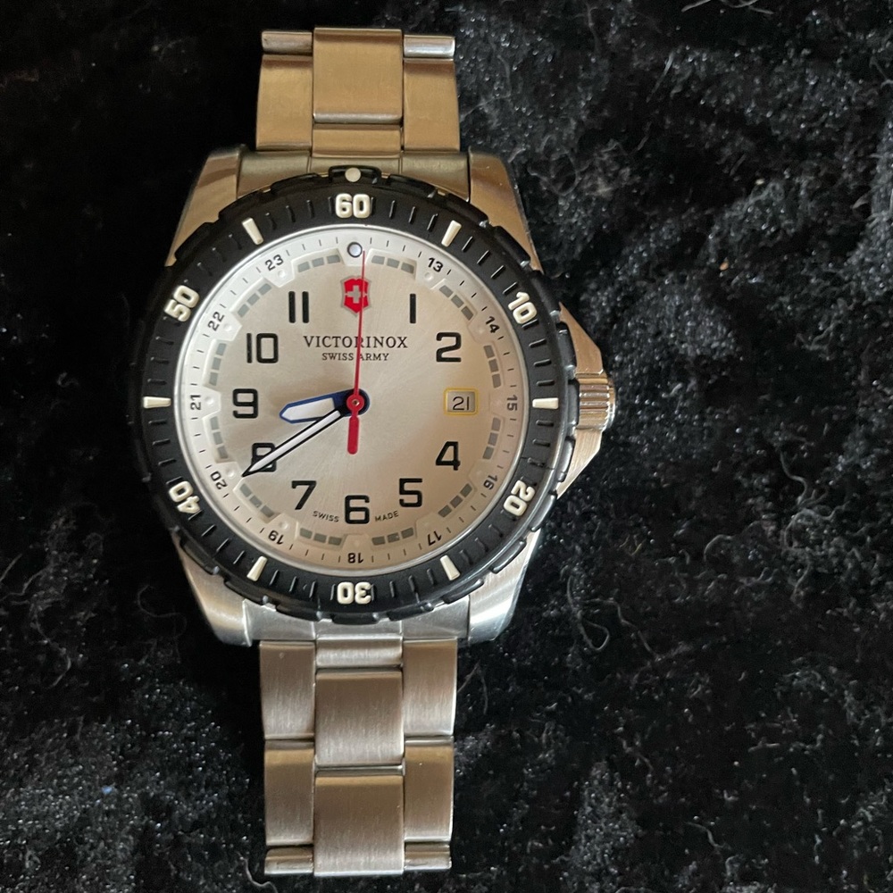 Swiss Army White Dial Stainless Steel Men's Watch
